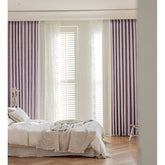 Cortina Opaca Clarissa em Chenille Jacquard com Blocos de Cor